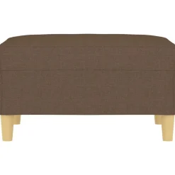 vidaXL Reposapiés de tela marrón 70x55x41 cm Marr&oacute;n Outlet