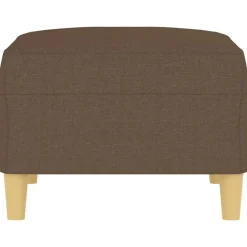 vidaXL Reposapiés de tela marrón 70x55x41 cm Marr&oacute;n Outlet