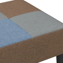 vidaXL Otomanas-Reposapiés de tela patchwork 77x55x31 cm