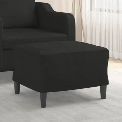 vidaXL Reposapiés de tela 60x50x41 cm Negro Sale