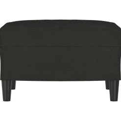 vidaXL Reposapiés de tela 60x50x41 cm Negro Sale