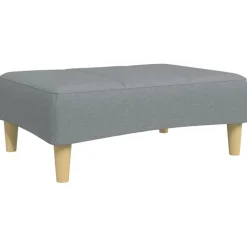 vidaXL Reposapiés de tela 77x55x31 cm Gris claro Discount