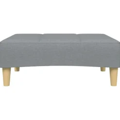 vidaXL Reposapiés de tela 77x55x31 cm Gris claro Discount