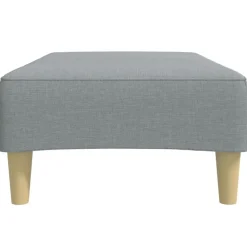 vidaXL Reposapiés de tela 77x55x31 cm Gris claro Discount