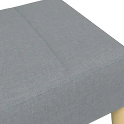 vidaXL Reposapiés de tela 77x55x31 cm Gris claro Discount