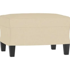vidaXL Reposapiés de tela 60x50x41 cm Crema Online
