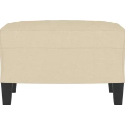 vidaXL Reposapiés de tela 60x50x41 cm Crema Online