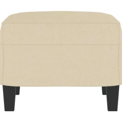 vidaXL Reposapiés de tela 60x50x41 cm Crema Online
