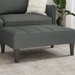 vidaXL Otomanas-Reposapiés de tela 77x55x31 cm