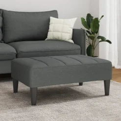 vidaXL Otomanas-Reposapiés de tela 77x55x31 cm