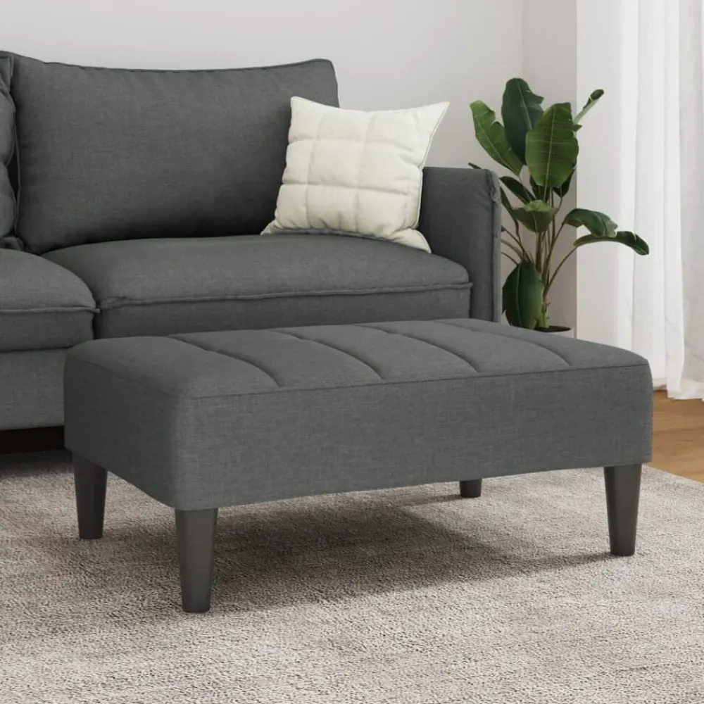 vidaXL Otomanas-Reposapiés de tela 77x55x31 cm