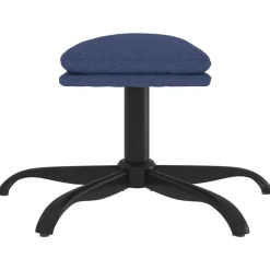 vidaXL Reposapiés de tela 60x60x36 cm Azul Outlet