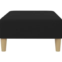 vidaXL Reposapiés de tela 77x55x31 cm Negro Clearance