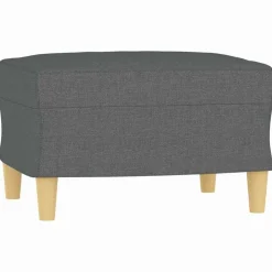 vidaXL Reposapiés de tela 60x50x41 cm Gris oscuro