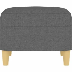vidaXL Reposapiés de tela 60x50x41 cm Gris oscuro