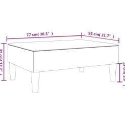 vidaXL Reposapiés de tela 77x55x31 cm Negro Online