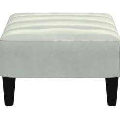 vidaXL Reposapiés de terciopelo 77x55x31 cm Gris claro Discount