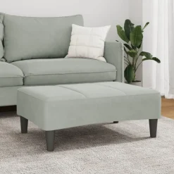 vidaXL Otomanas-Reposapiés de terciopelo 77x55x31 cm
