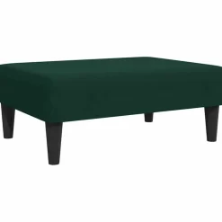 vidaXL Reposapiés de terciopelo 77x55x31 cm Verde oscuro Best