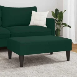 vidaXL Reposapiés de terciopelo 77x55x31 cm Verde oscuro Best