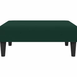 vidaXL Reposapiés de terciopelo 77x55x31 cm Verde oscuro Best