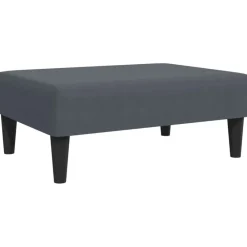 vidaXL Reposapiés de terciopelo 77x55x31 cm Gris oscuro New