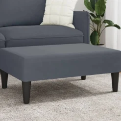 vidaXL Reposapiés de terciopelo 77x55x31 cm Gris oscuro New