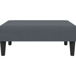 vidaXL Reposapiés de terciopelo 77x55x31 cm Gris oscuro New