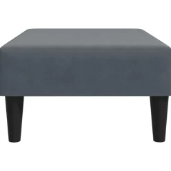 vidaXL Reposapiés de terciopelo 77x55x31 cm Gris oscuro New