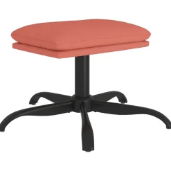 vidaXL Reposapiés de terciopelo 60x60x36 cm Rosa Discount