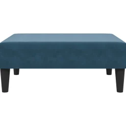 vidaXL Reposapiés de terciopelo 77x55x31 cm Azul Discount