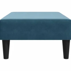 vidaXL Reposapiés de terciopelo 77x55x31 cm Azul Discount