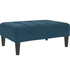 vidaXL Reposapiés de terciopelo 77x55x31 cm Azul Sale