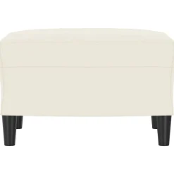 vidaXL Reposapiés de terciopelo 60x50x41 cm Crema New