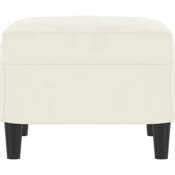 vidaXL Reposapiés de terciopelo 60x50x41 cm Crema New