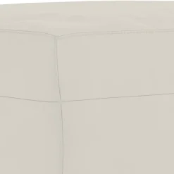 vidaXL Reposapiés de terciopelo 60x50x41 cm Crema New