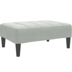 vidaXL Reposapiés de terciopelo 77x55x31 cm Gris claro Outlet
