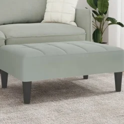 vidaXL Reposapiés de terciopelo 77x55x31 cm Gris claro Outlet