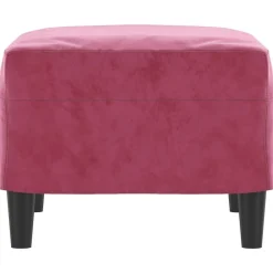 vidaXL Reposapiés de terciopelo rojo tinto 60x50x41 cm Rojo vino tinto Best