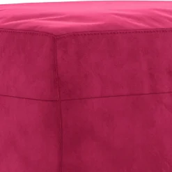 vidaXL Reposapiés de terciopelo rojo tinto 60x50x41 cm Rojo vino tinto Best