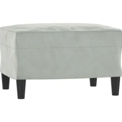 vidaXL Otomanas-Reposapiés de terciopelo 60x50x41 cm