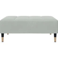 vidaXL Reposapiés de terciopelo 77x55x31 cm Gris claro Discount