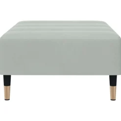 vidaXL Reposapiés de terciopelo 77x55x31 cm Gris claro Discount