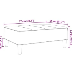vidaXL Reposapiés de terciopelo 77x55x31 cm Gris claro Discount