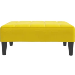 vidaXL Reposapiés de terciopelo 77x55x31 cm Amarillo Discount