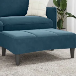 vidaXL Otomanas-Reposapiés de terciopelo 77x55x31 cm