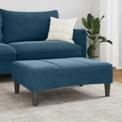 vidaXL Otomanas-Reposapiés de terciopelo 77x55x31 cm