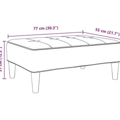 vidaXL Reposapiés de terciopelo 77x55x31 cm Gris oscuro Sale