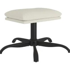 vidaXL Reposapiés de terciopelo 60x60x36 cm Blanco crema
