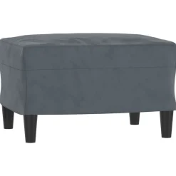 vidaXL Otomanas-Reposapiés de terciopelo 60x50x41 cm